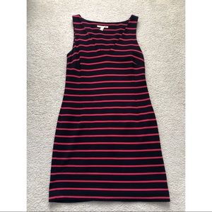 Red and blue striped dress